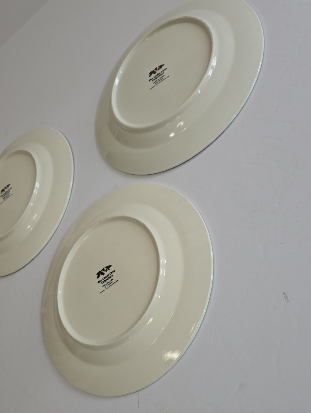 Citation Set Of 3 Cades Cove Dinner Plates Apple Orchard Ceramic10.5" - Picture 11 of 14